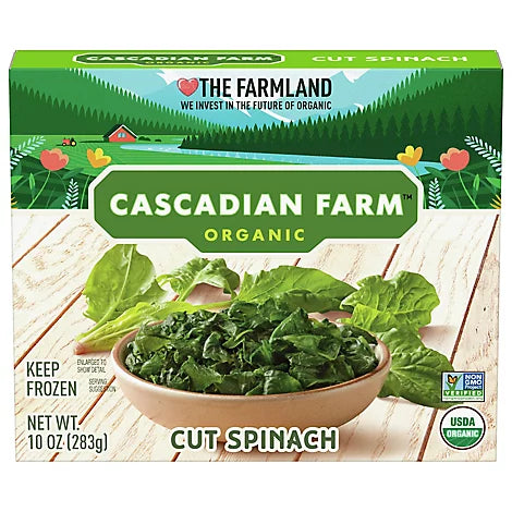 CASCADIAN FARMS CHOPPED SPINACH PACK 10 OZ