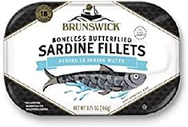 Brunswick Boneless Butterflied Sardine Fillets Spring Water 3.75 oz