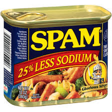 SPAM 25% LESS SODIUM 12 OZ