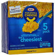 KRAFT 5 PACK MAC & CHEESE, 7.25 OZ