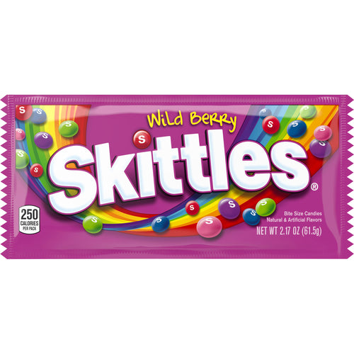 SKITTLES WILD BERRY BITE SIZE CANDIES 2.17 OZ